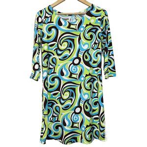 Shane Lee Inc. Retro A-line dress. 3/4 sleeves. Women’s size Medium